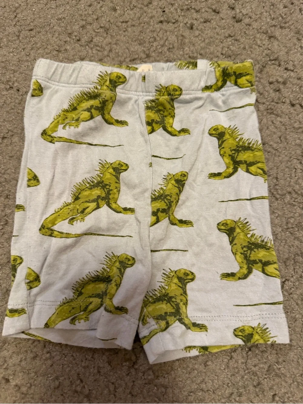 kate quinn White Tank & Shorts Pajama Set with Green Dinosaur Print